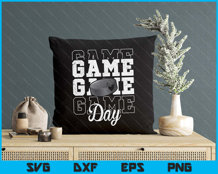 Game Day Ice Hockey Shirt For Youth Boy Girl SVG PNG Digital Cutting File