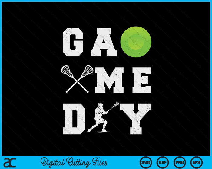 Game Day Lacrosse Vibes SVG PNG Digital Printable Files