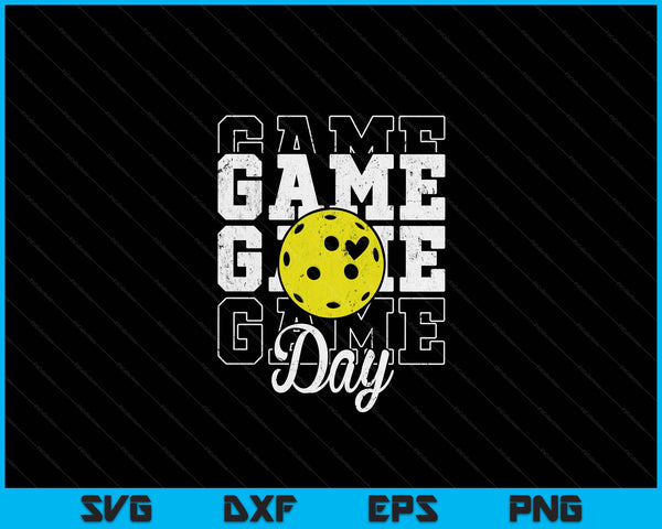 Game day pickleball for SVG PNG cut file for Cricut