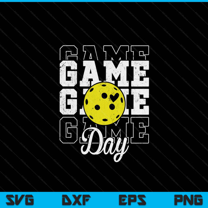 Game day pickleball for SVG cut file