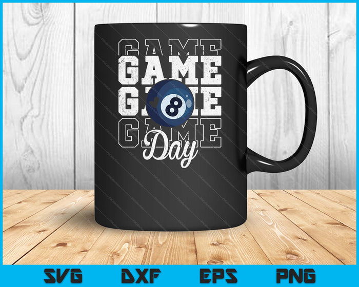 Game Day Pool Ball Shirt For Youth Boy Girl SVG PNG Digital Cutting File