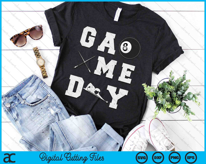 Game Day Pool Ball Vibes SVG PNG Digital Printable Files