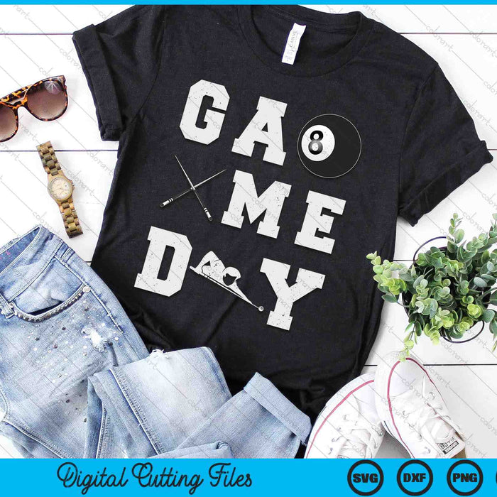 Game Day Pool Ball Vibes SVG PNG Digital Printable Files