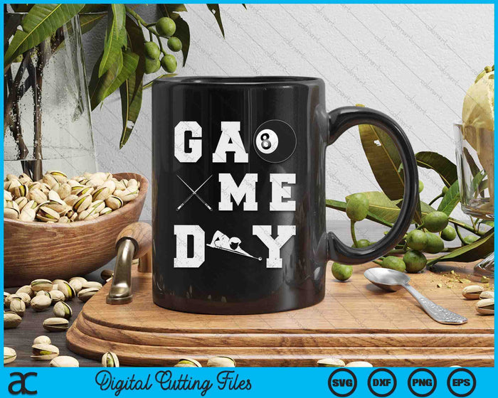 Game Day Pool Ball Vibes SVG PNG Digital Printable Files