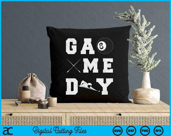 Game Day Pool Ball Vibes SVG PNG Digital Printable Files