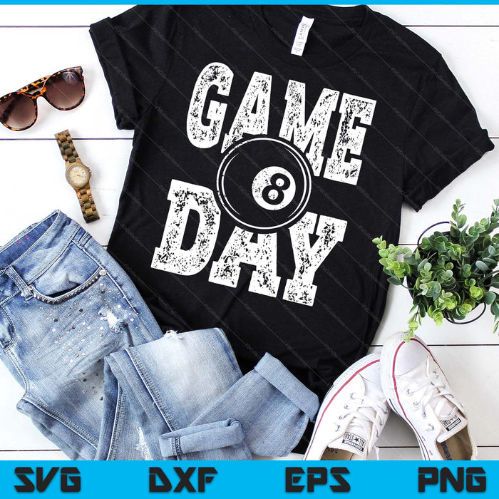 Game Day Pool Ball Season Funny Men Women Team Sports Vintage SVG PNG Digital Printable Files