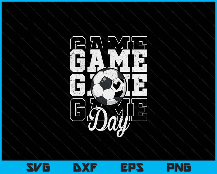 Game Day Soccer Shirt For Youth Boy Girl SVG PNG Digital Cutting File