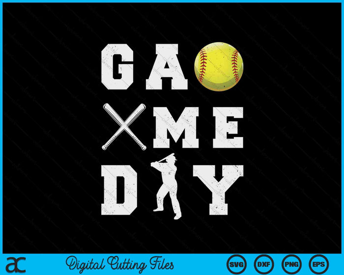 Game Day Softball Vibes SVG PNG Digital Printable Files