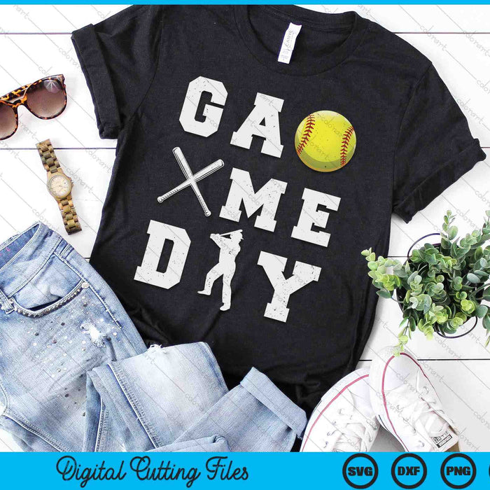 Game Day Softball Vibes SVG PNG Digital Printable Files