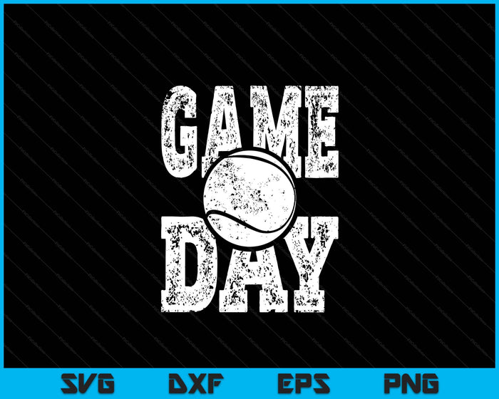 Game Day Tennis Season Funny Men Women Team Sports Vintage SVG PNG Digital Printable Files