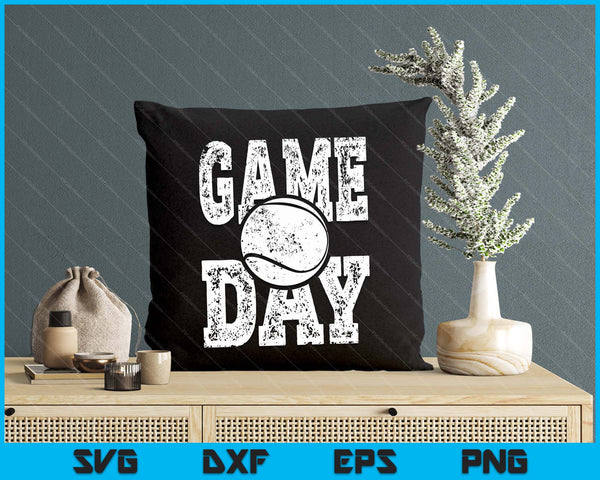 Game Day Tennis Season Funny Men Women Team Sports Vintage SVG PNG Digital Printable Files