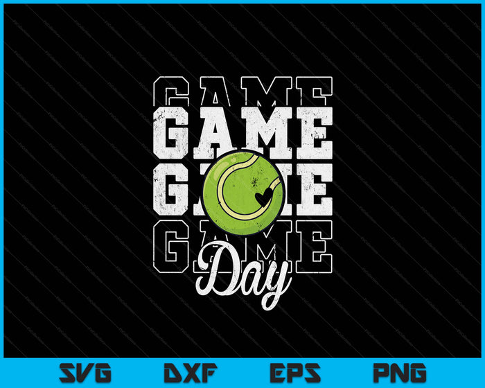 Game Day Tennis Shirt For Youth Boy Girl SVG PNG Digital Cutting File