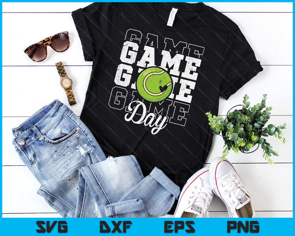 Game Day Tennis Shirt For Youth Boy Girl SVG PNG Digital Cutting File