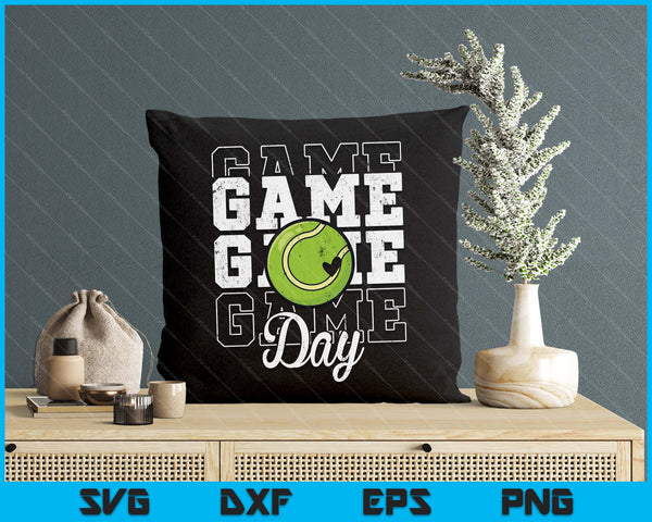 Game Day Tennis Shirt For Youth Boy Girl SVG PNG Digital Cutting File