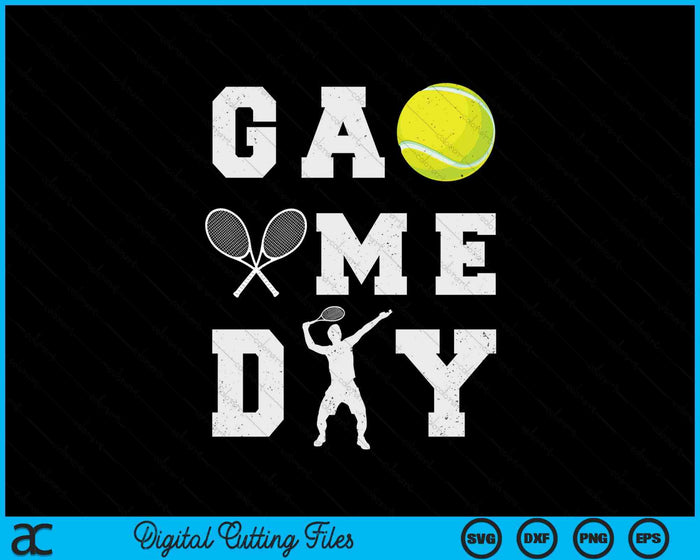 Game Day Tennis Vibes SVG PNG Digital Printable Files