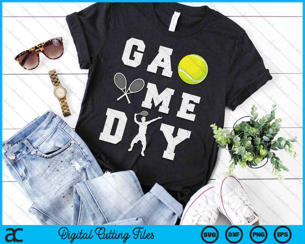 Game Day Tennis Vibes SVG PNG Digital Printable Files