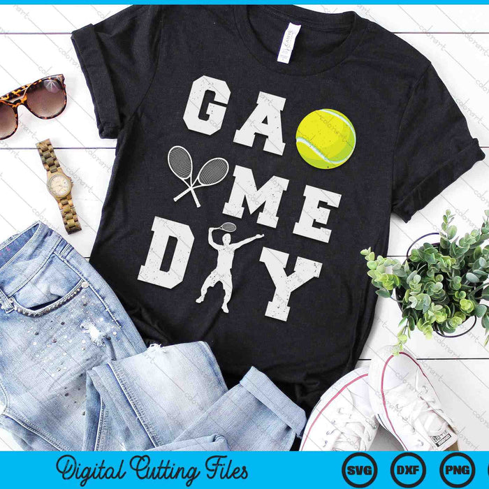 Game Day Tennis Vibes SVG PNG Digital Printable Files