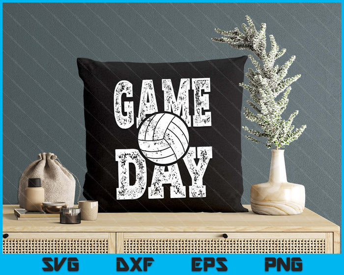 Game Day Volleyball Season Funny Men Women Team Sports Vintage SVG PNG Digital Printable Files