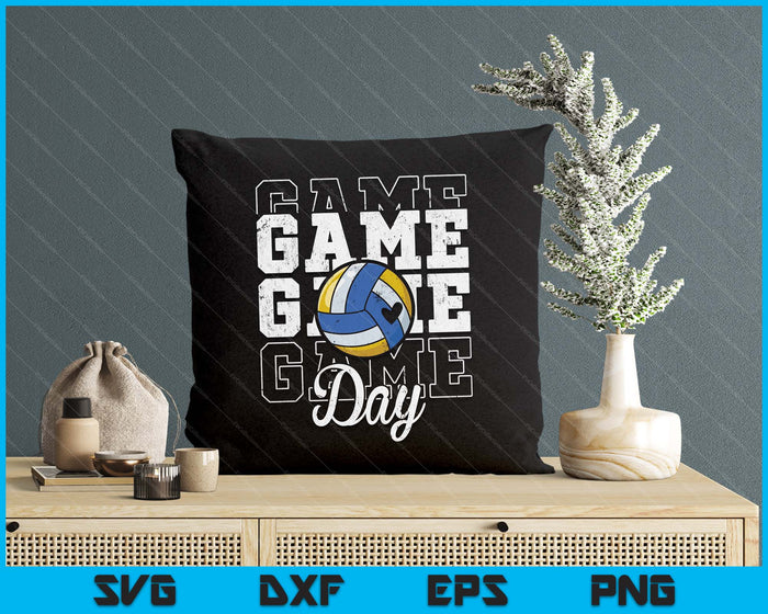 Game Day Volleyball Shirt For Youth Boy Girl SVG PNG Digital Cutting File