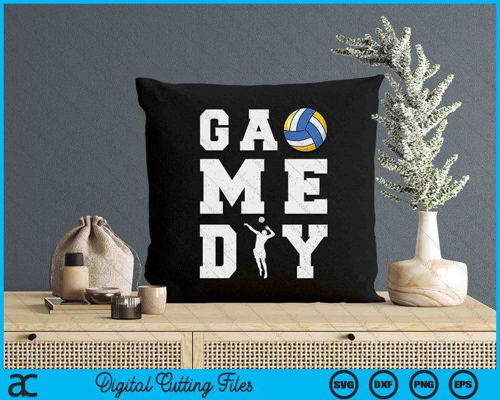 Game Day Volleyball Vibes SVG PNG Digital Printable Files