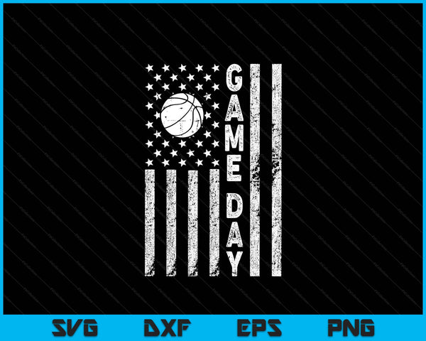 Game day with flag basketball lovers mom dad SVG cut file