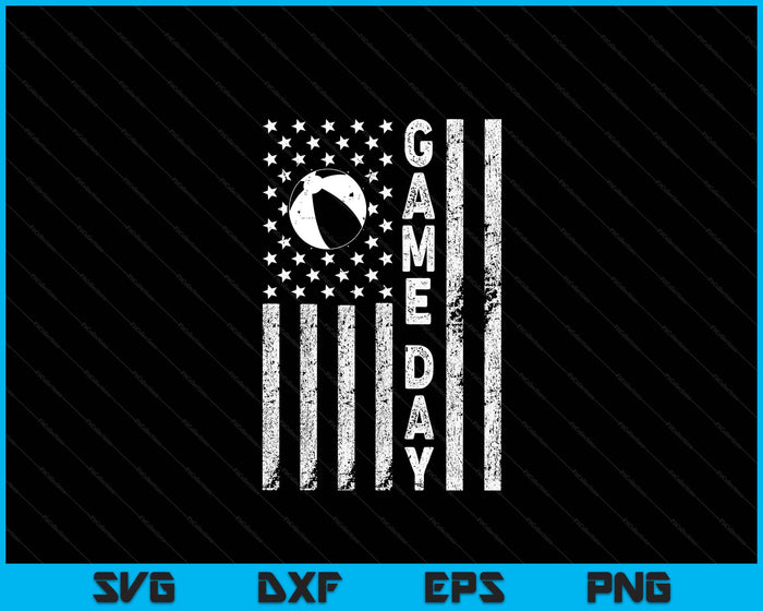 Game Day With Flag Beach Ball Lovers Mom Dad SVG PNG Digital Printable Files