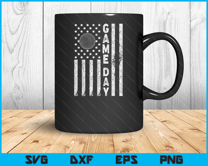 Game Day With Flag Hockey Lovers Mom Dad SVG PNG Digital Printable Files