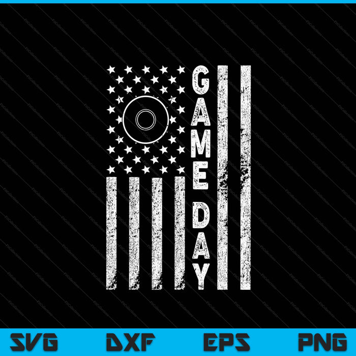 Game day with flag lacrosse lovers mom dad SVG cut file