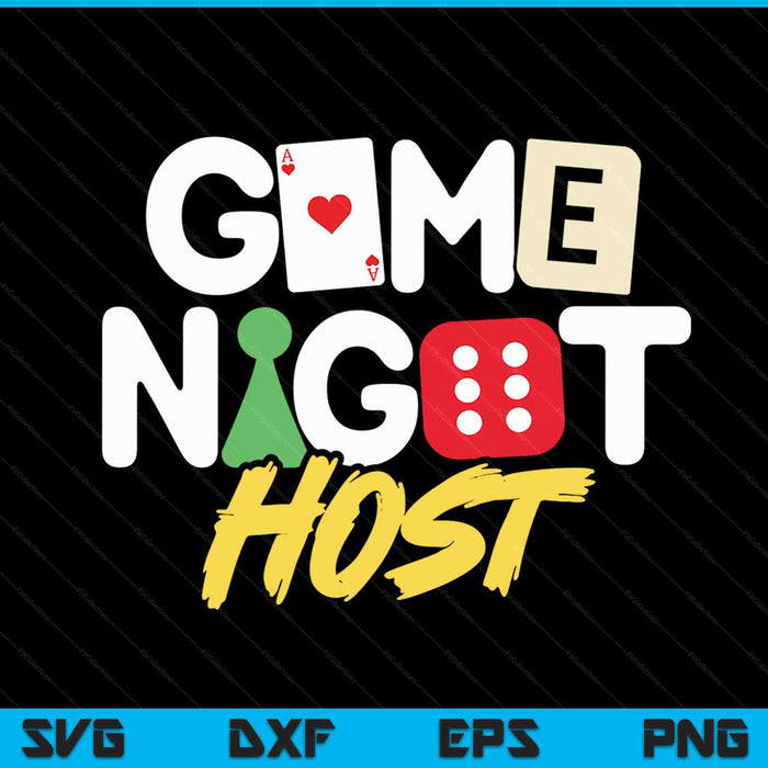 Game Night Host Board Game Trivia Night Team Women Men SVG PNG Digital Cutting Files