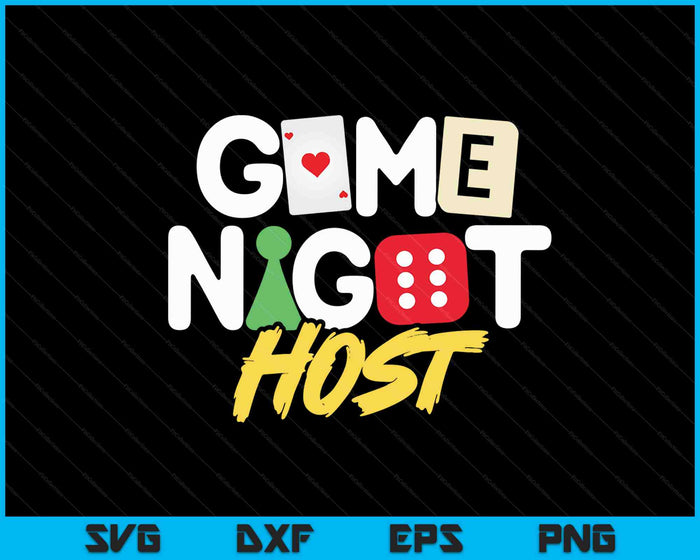 Game Night Host Board Game Trivia Night Team Women Men SVG PNG Digital Cutting Files