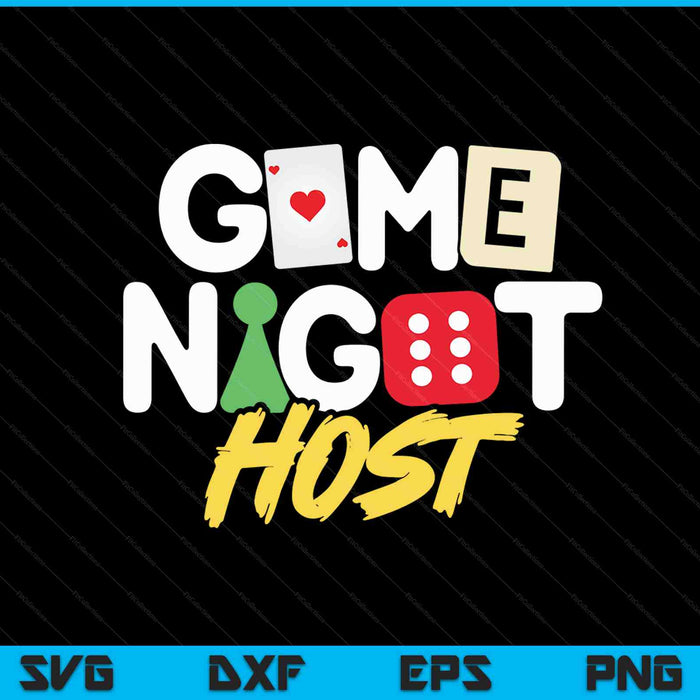 Game Night Host Board Game Trivia Night Team Women Men SVG PNG Digital Cutting Files