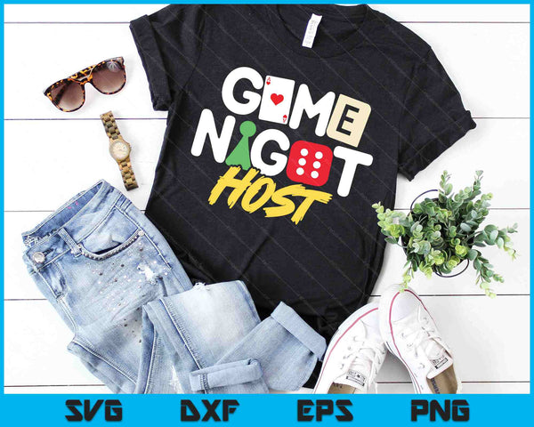 Game Night Host Bordspel Trivia Night Team Vrouwen Mannen SVG PNG Digitale Snijbestanden