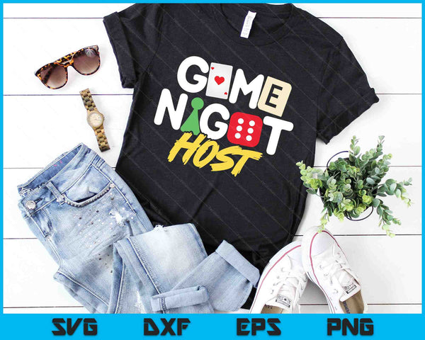 Game Night Host Board Game Trivia Night Team Women Men SVG PNG Digital Cutting Files