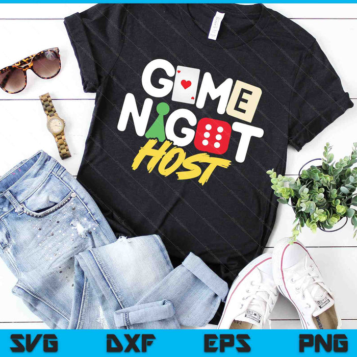 Game Night Host Board Game Trivia Night Team Women Men SVG PNG Digital Cutting Files