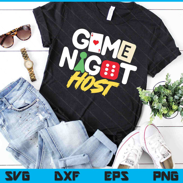 Game Night Host Board Game Trivia Night Team Women Men SVG PNG Digital Cutting Files