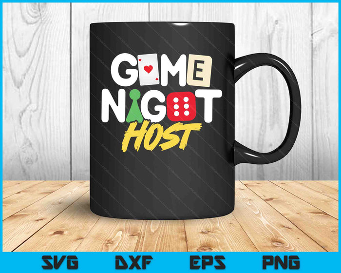 Game Night Host Board Game Trivia Night Team Women Men SVG PNG Digital Cutting Files