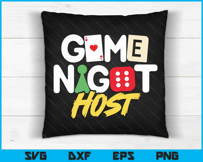 Game Night Host Bordspel Trivia Night Team Vrouwen Mannen SVG PNG Digitale Snijbestanden