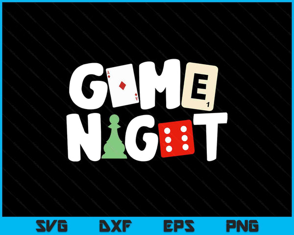 Game night host board games trivia team SVG PNG cut file for Cricut