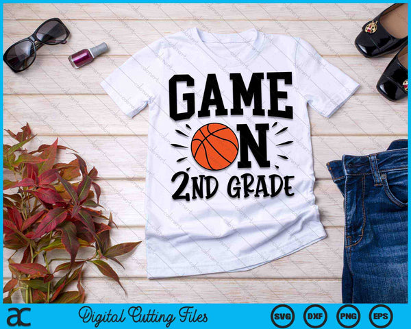 Juego en 2do grado primer día de escuela SVG PNG archivos de corte digital - on a t-shirt