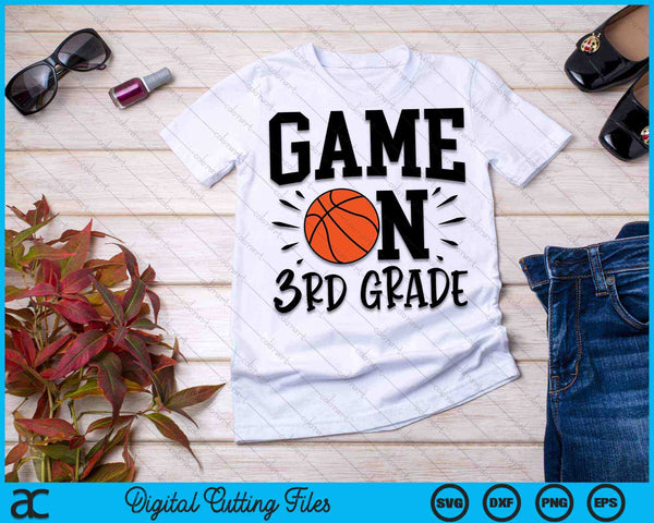 Juego en 3er grado primer día de escuela SVG PNG archivos de corte digital - on a t-shirt