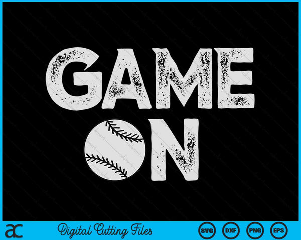Game on cute baseball SVG cut file