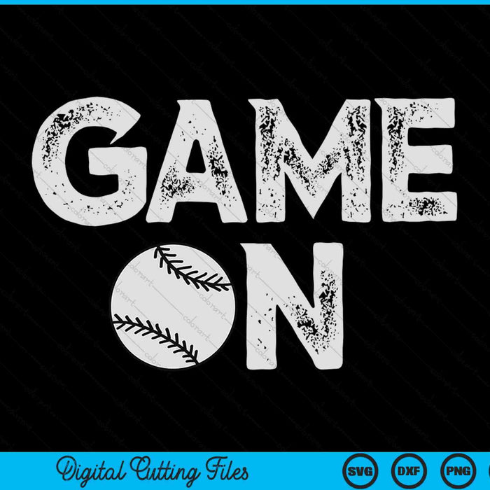 Game on cute baseball SVG cut file