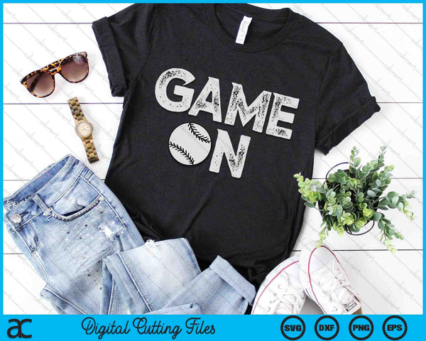 Game On Cute Funny Baseball SVG PNG Digital Cutting Files