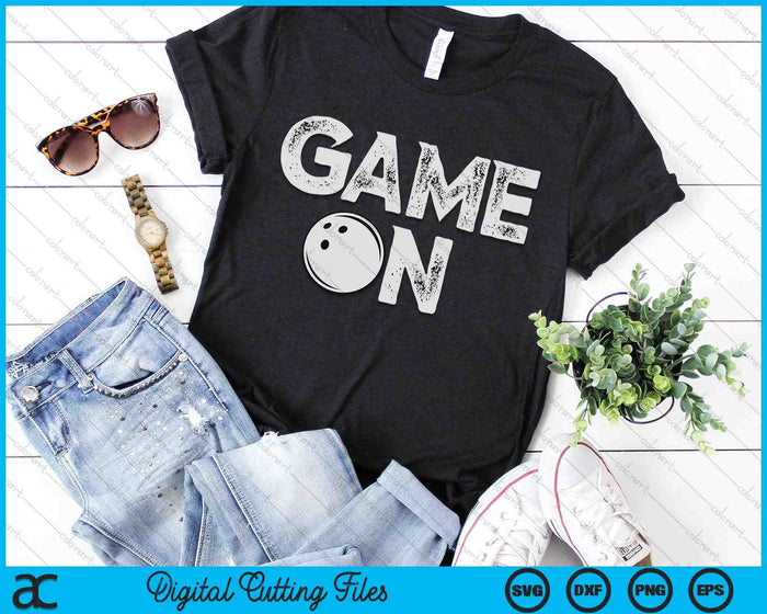 Game On Cute Funny Bowling Ball SVG PNG Digital Cutting Files