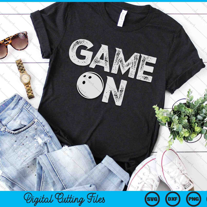 Game On Cute Funny Bowling Ball SVG PNG Digital Cutting Files