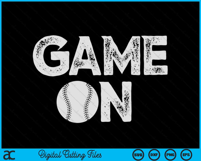 Game On Cute Funny Softball SVG PNG Digital Cutting Files