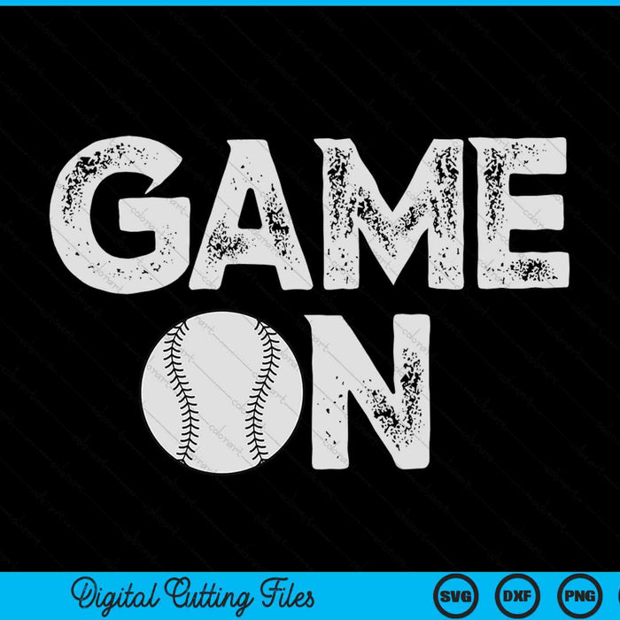 Game on cute softball SVG cut file