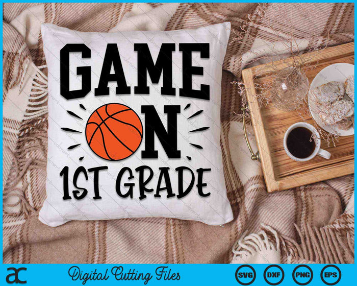 Game On First Grade First Day Of School SVG PNG Digital Cutting Files