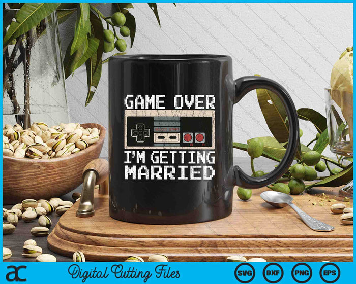 Game Over Gamer Bachelor Party Groom's Last Level Up SVG PNG Digital Printable Files