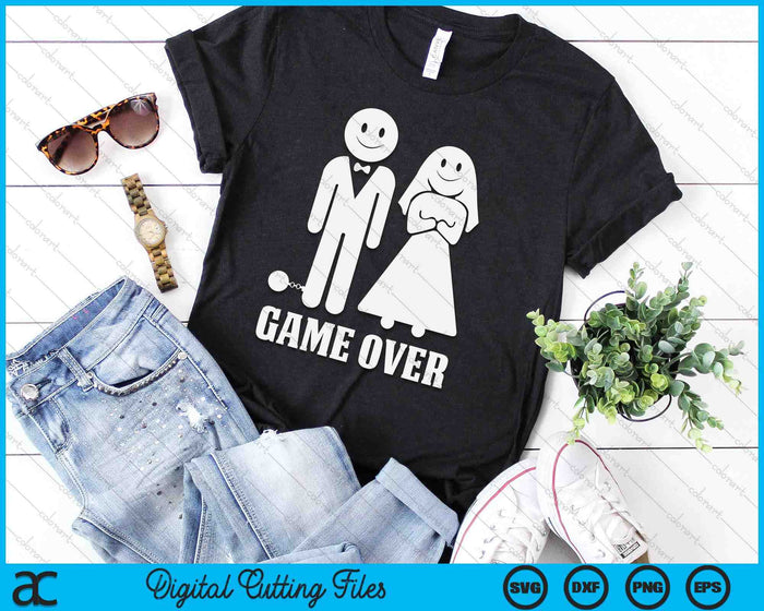 Game Over Wedded Funny Bachelor's Wedding SVG PNG Digital Cutting Files